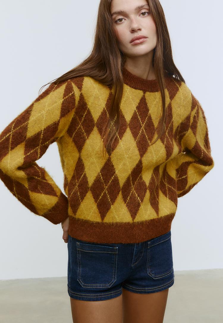 pull en maille losanges