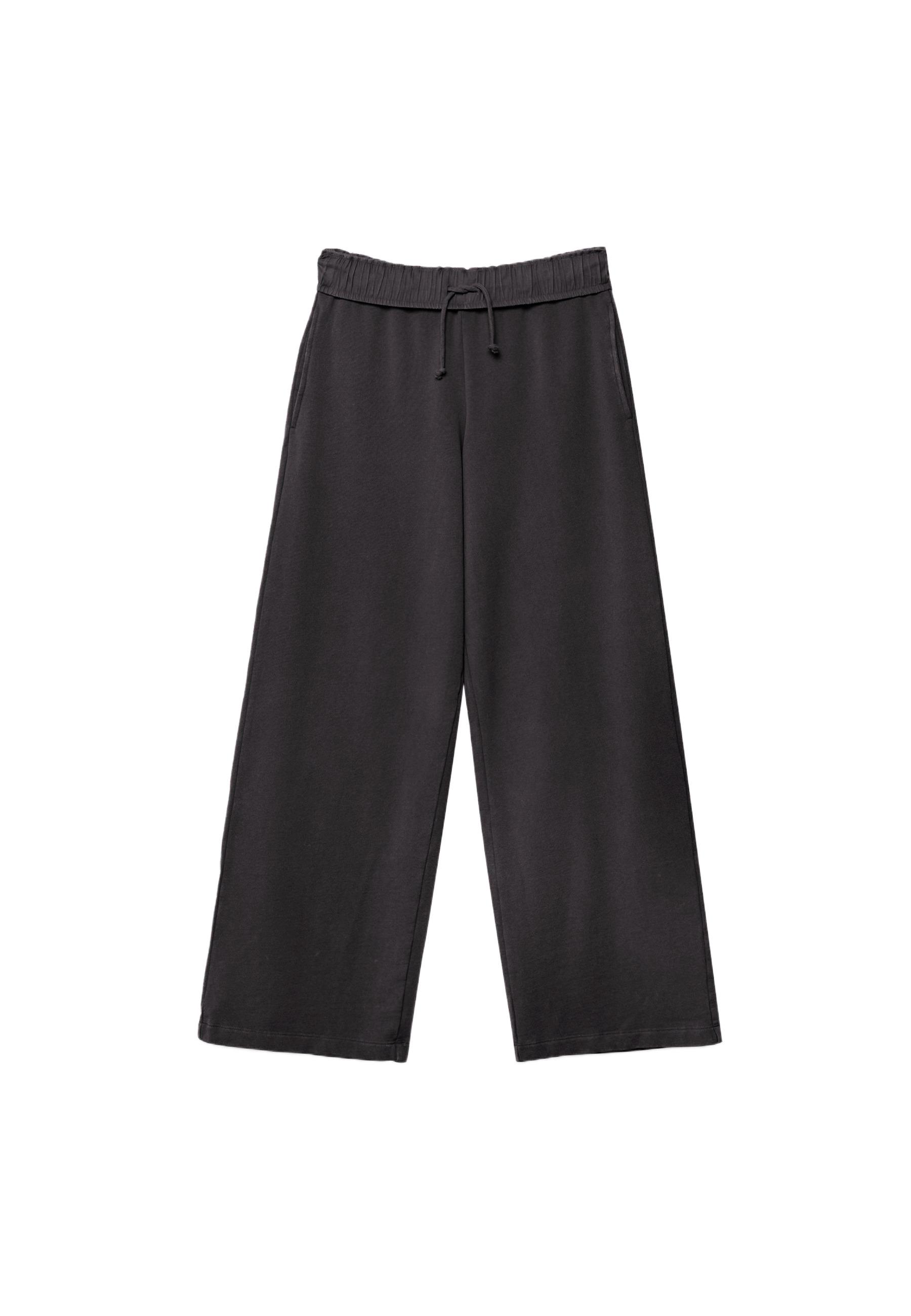 Washed effect straight-leg jogger trousers — Dark grey