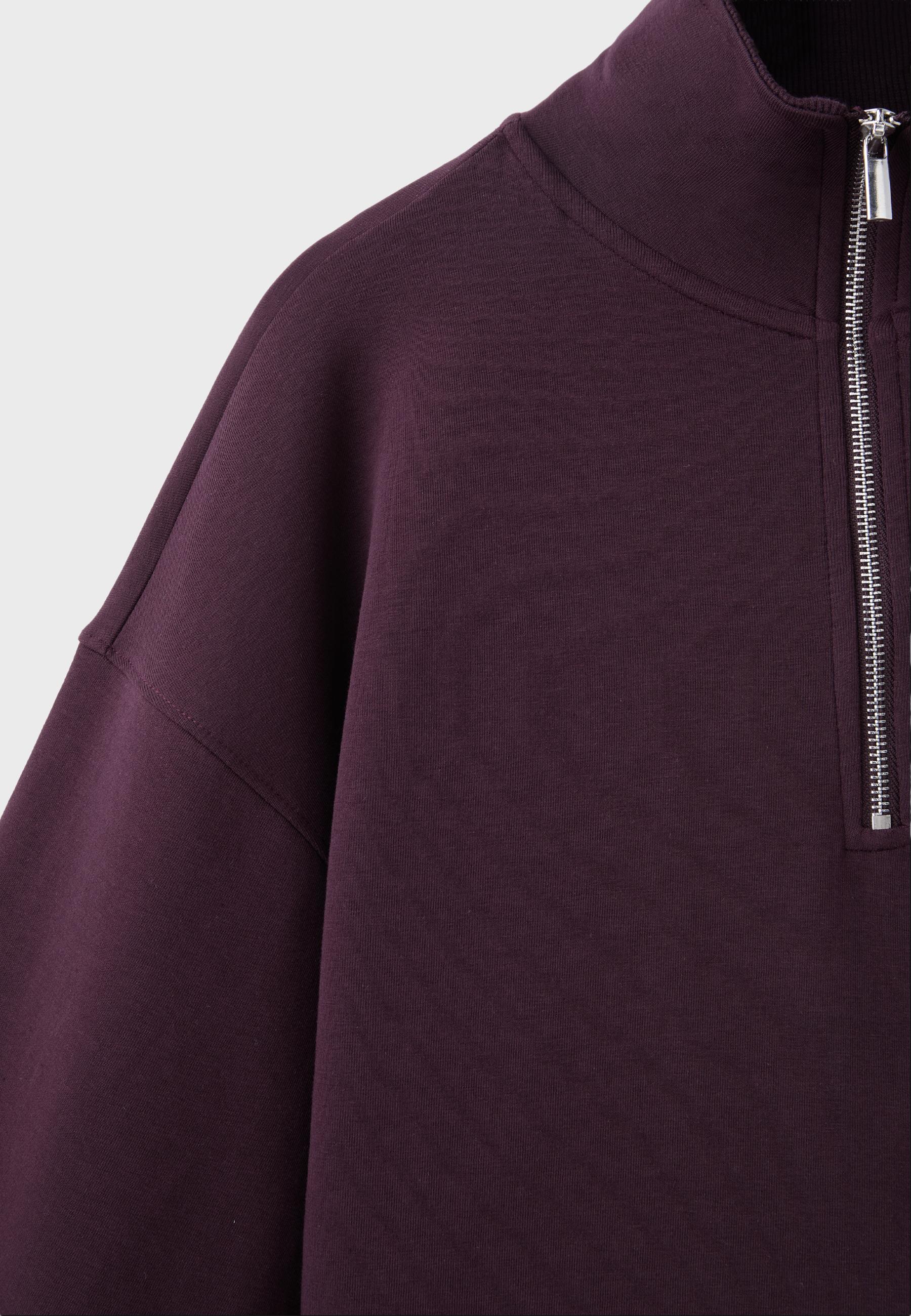 B10 Zip-up sweatshirt with collar — Dark purple