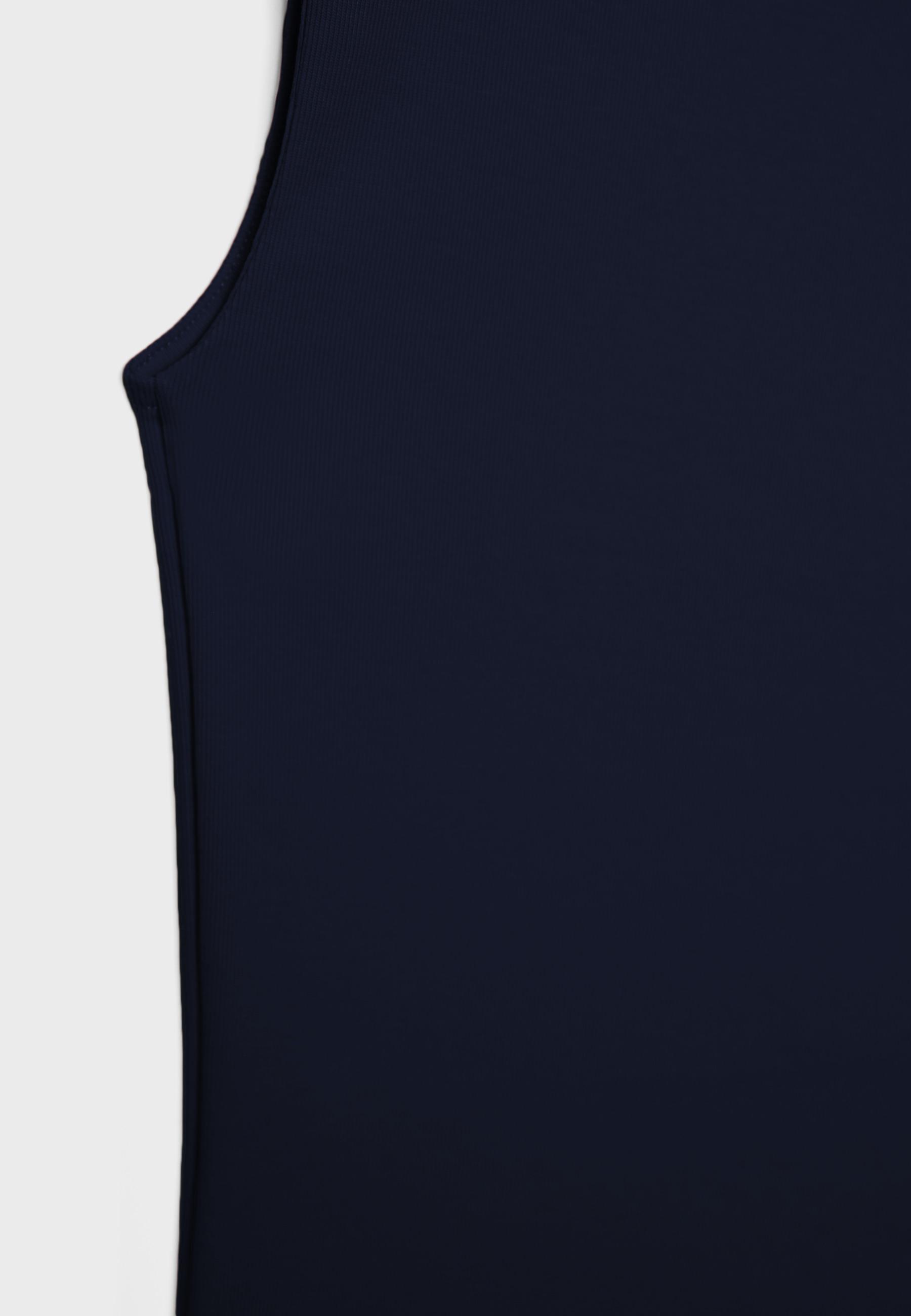 Basic Sleeveless T-Shirt — Navy blue
