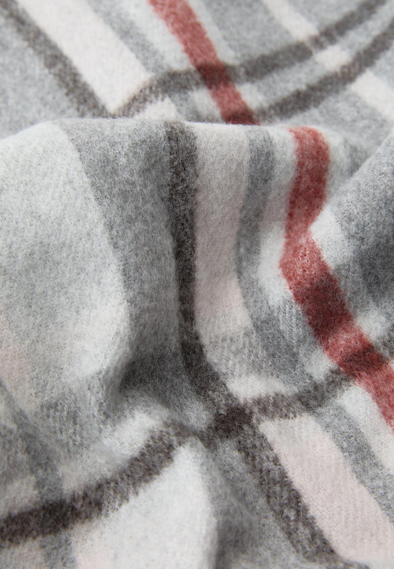 Checked scarf — Dark grey