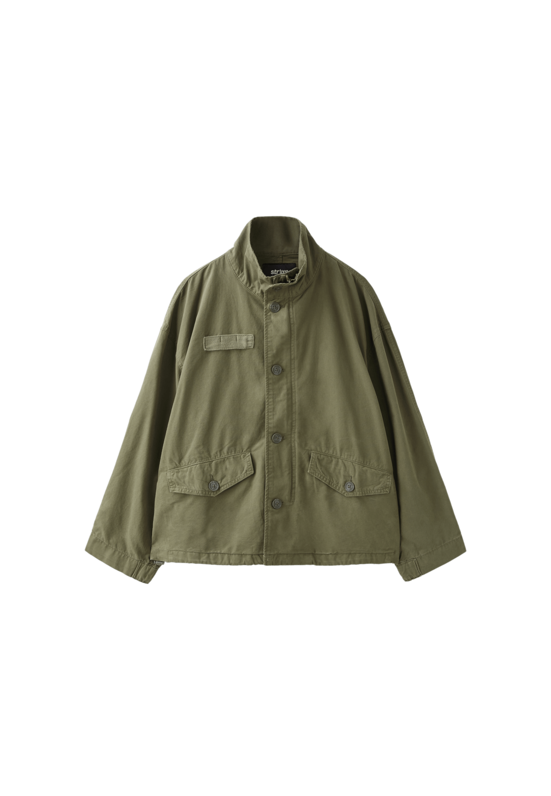 Cropped oversize jacket — Khaki