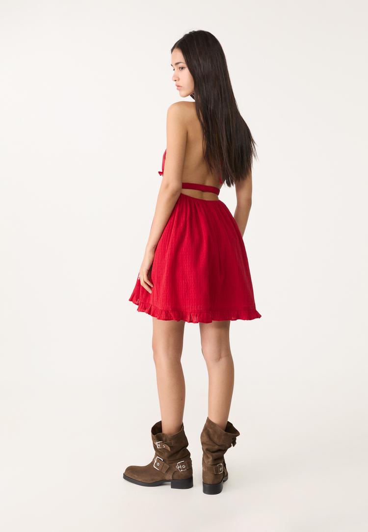 vestido corto espalda descubierta