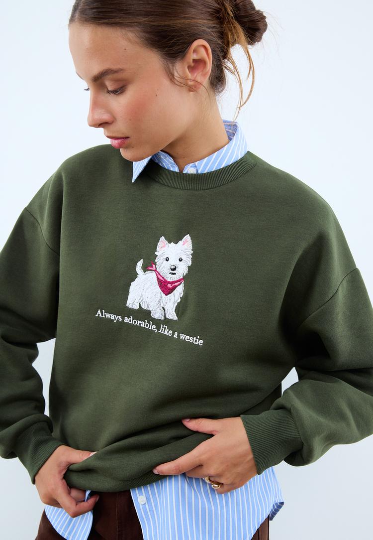 sudadera bordada perrito