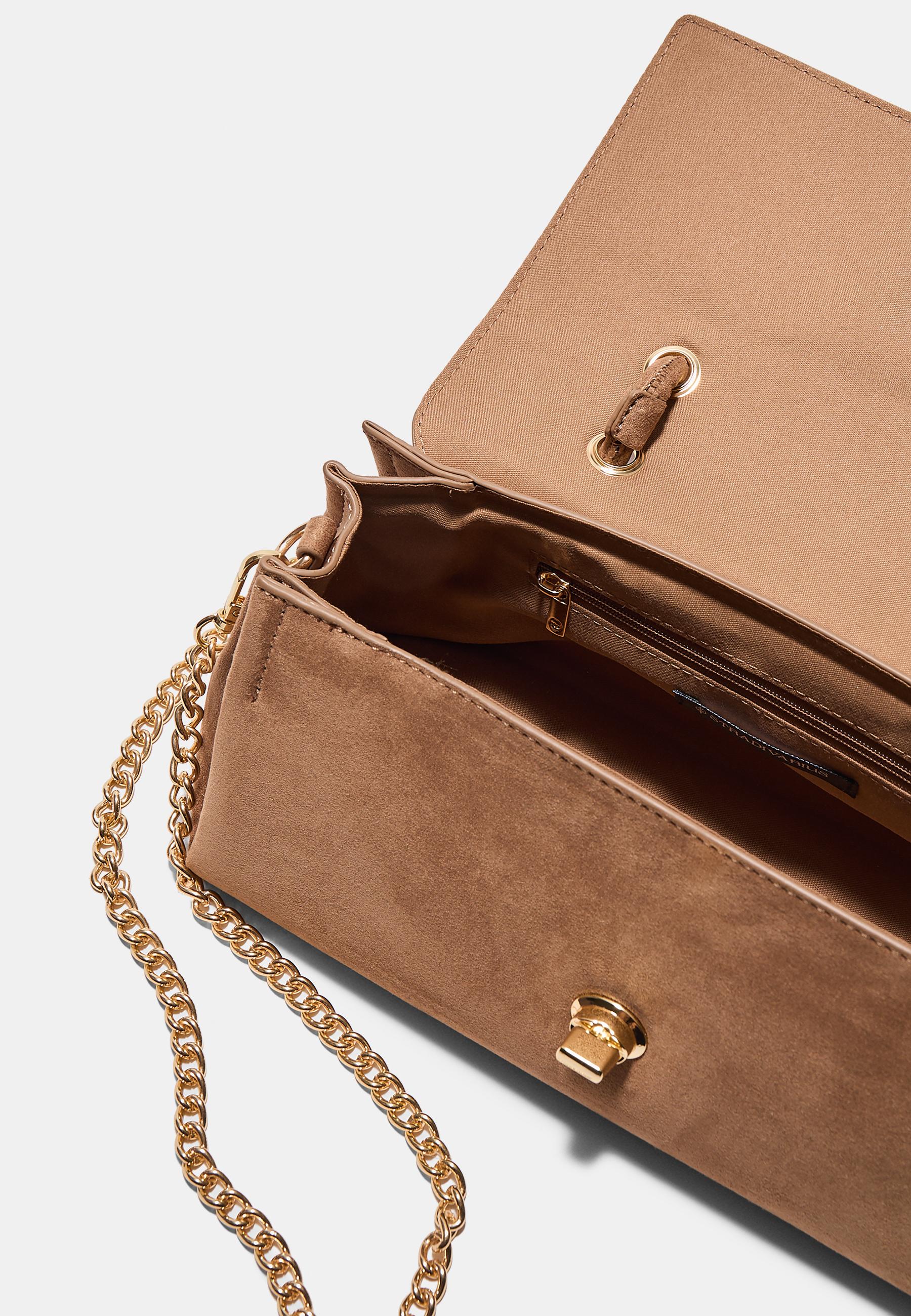City crossbody bag with double handle — Caramel