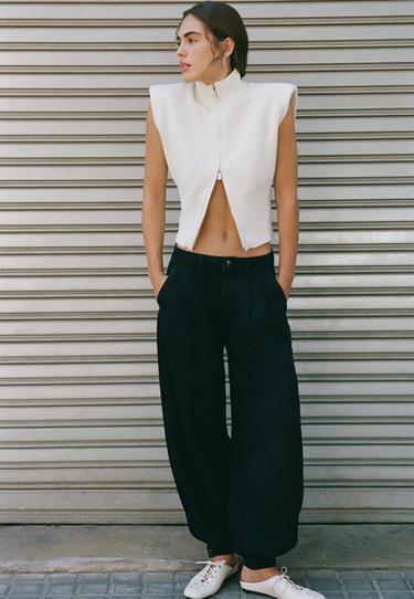 D72 sarouel trousers — BLACK DENIM WASH 1
