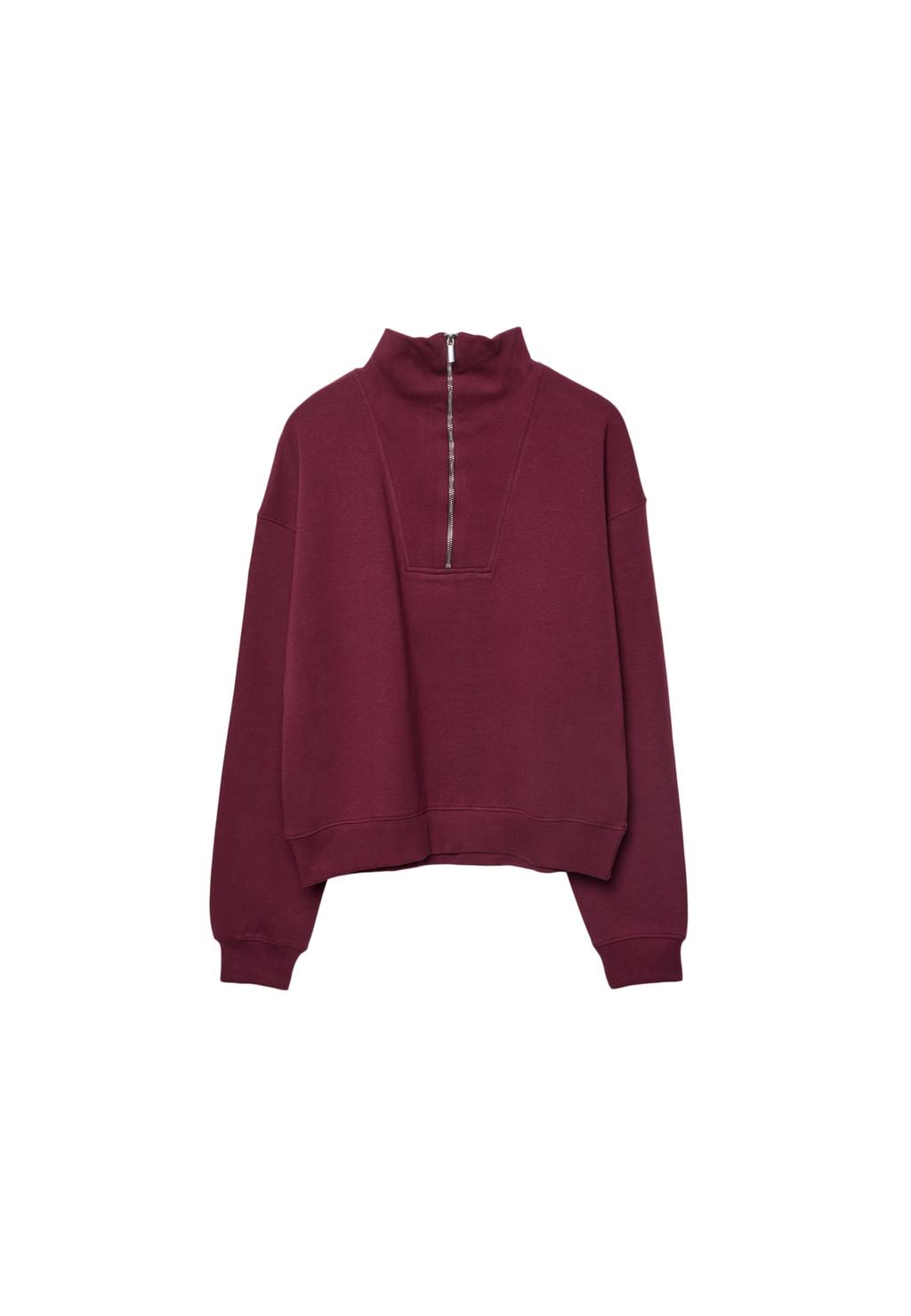 Sudadera cuello subido cremallera