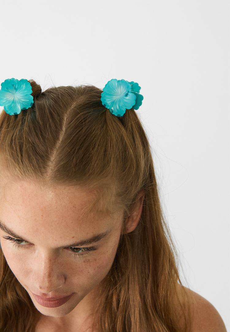 set 3 pinzas flor