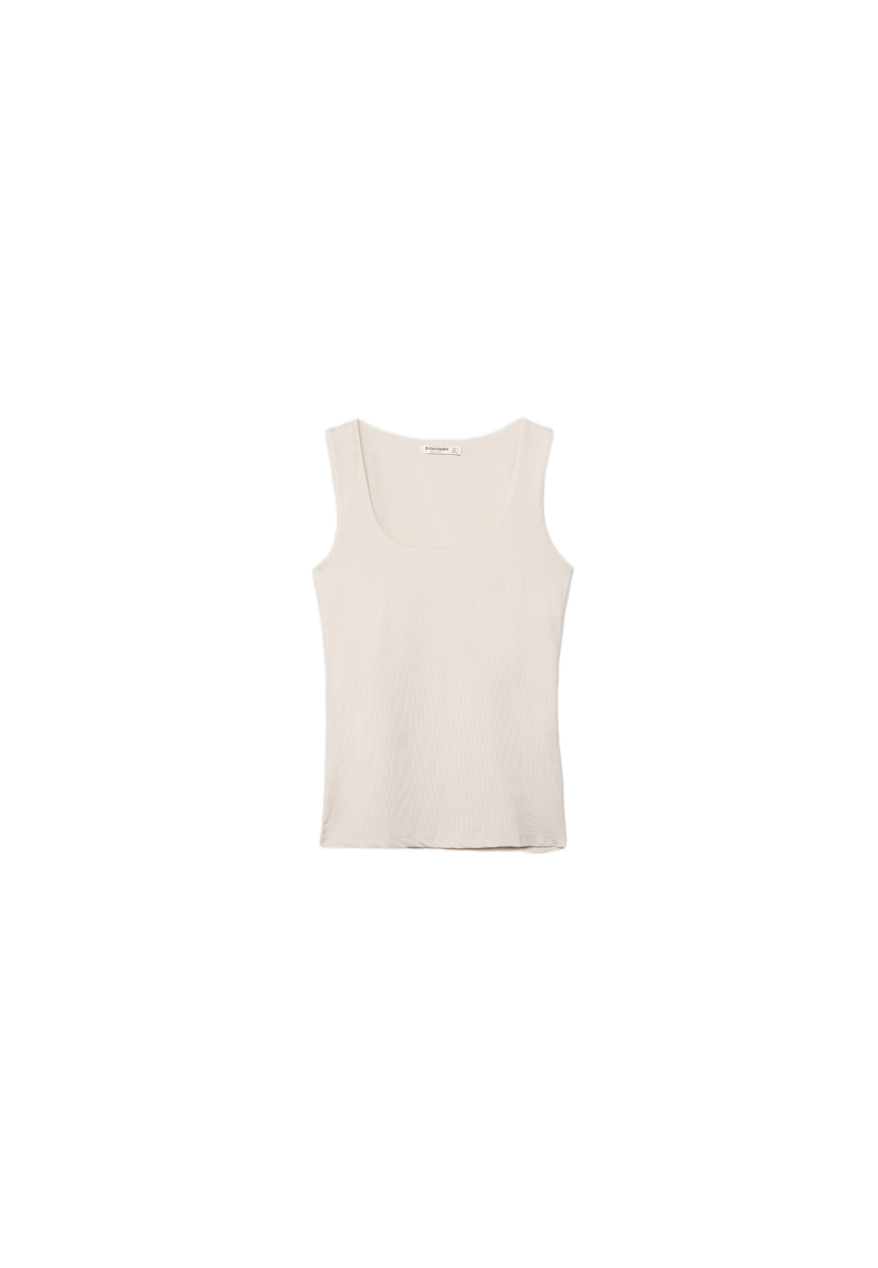 Polyamide wide-strap T-shirt — Stone