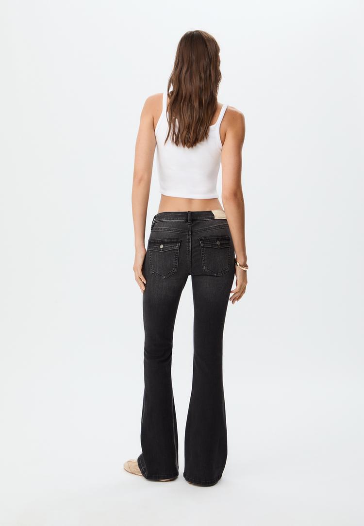 d04 jeans flare low waist
