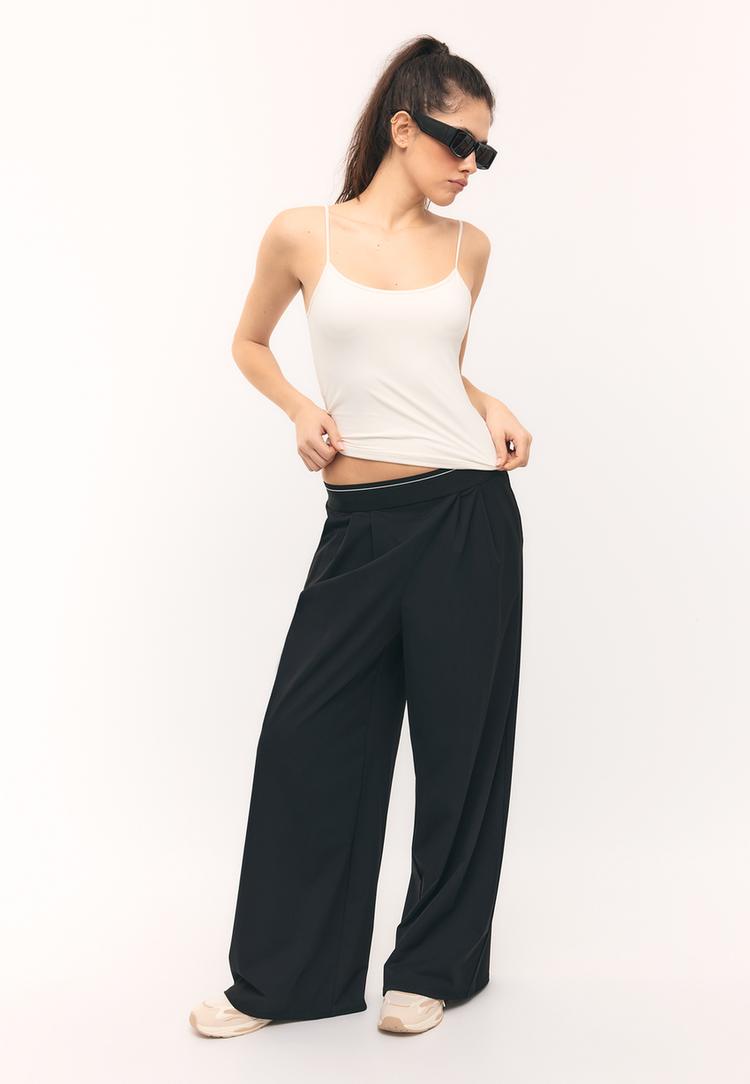 Stradivarius Basic T-Shirt Met Bandjes Ecru L