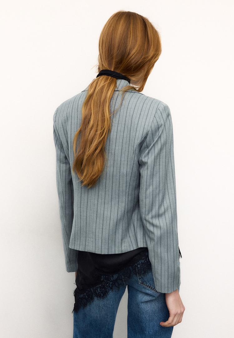 americana corta rayas