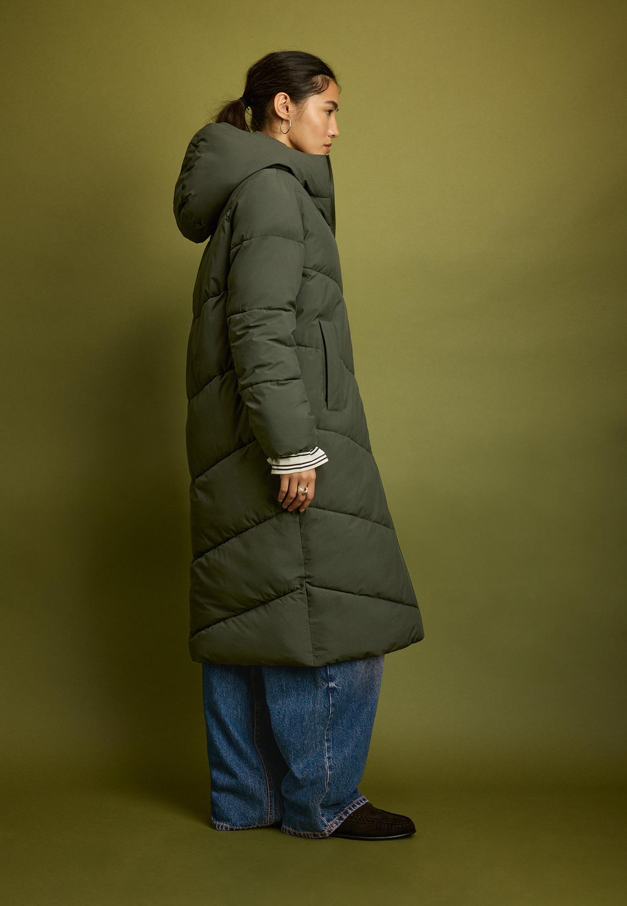 Basic puffer coat — Khaki
