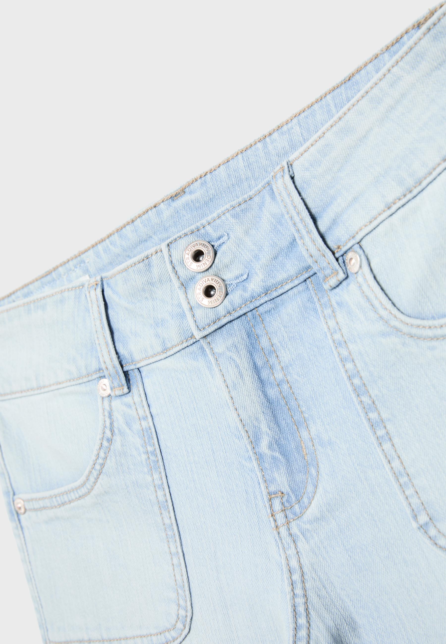 Low-rise jeans with seam pockets — LIGHT BLEACH