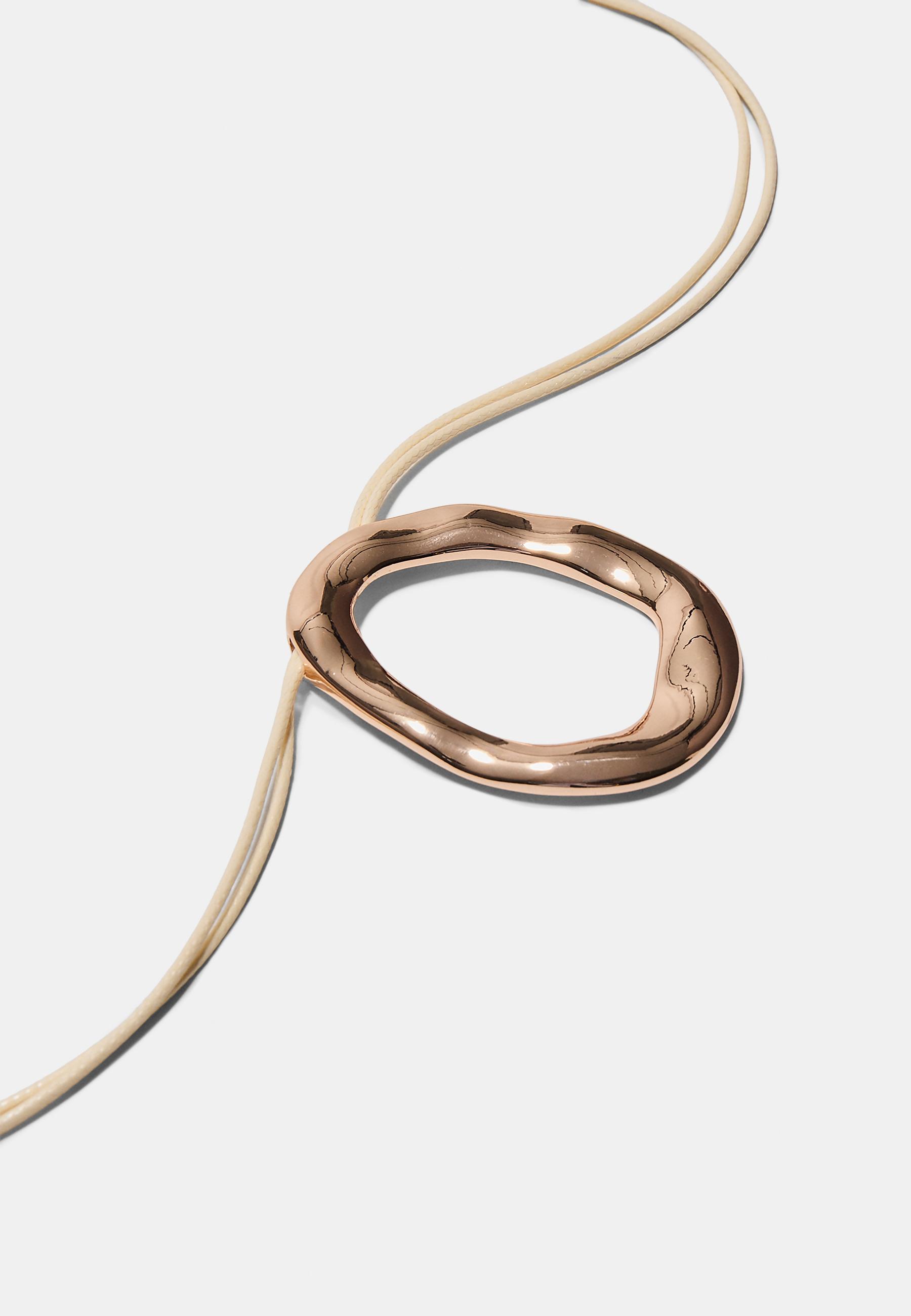 Cord necklace with charm — Gold