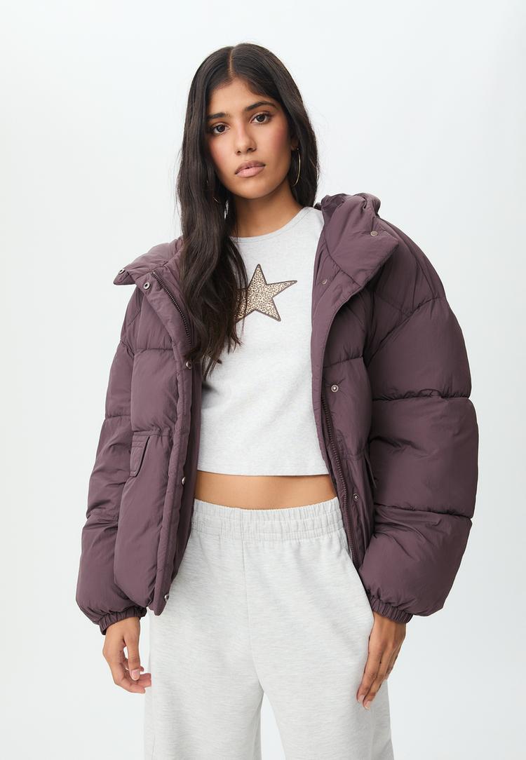 puffer jacket with hood