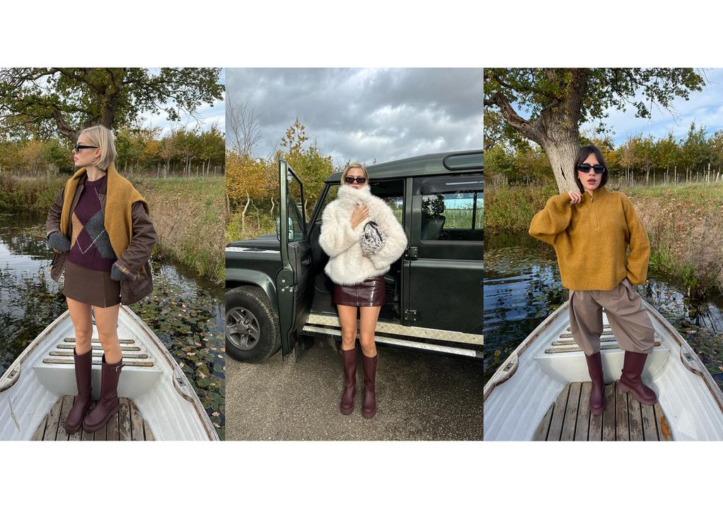 Bottes plates effet caoutchouc