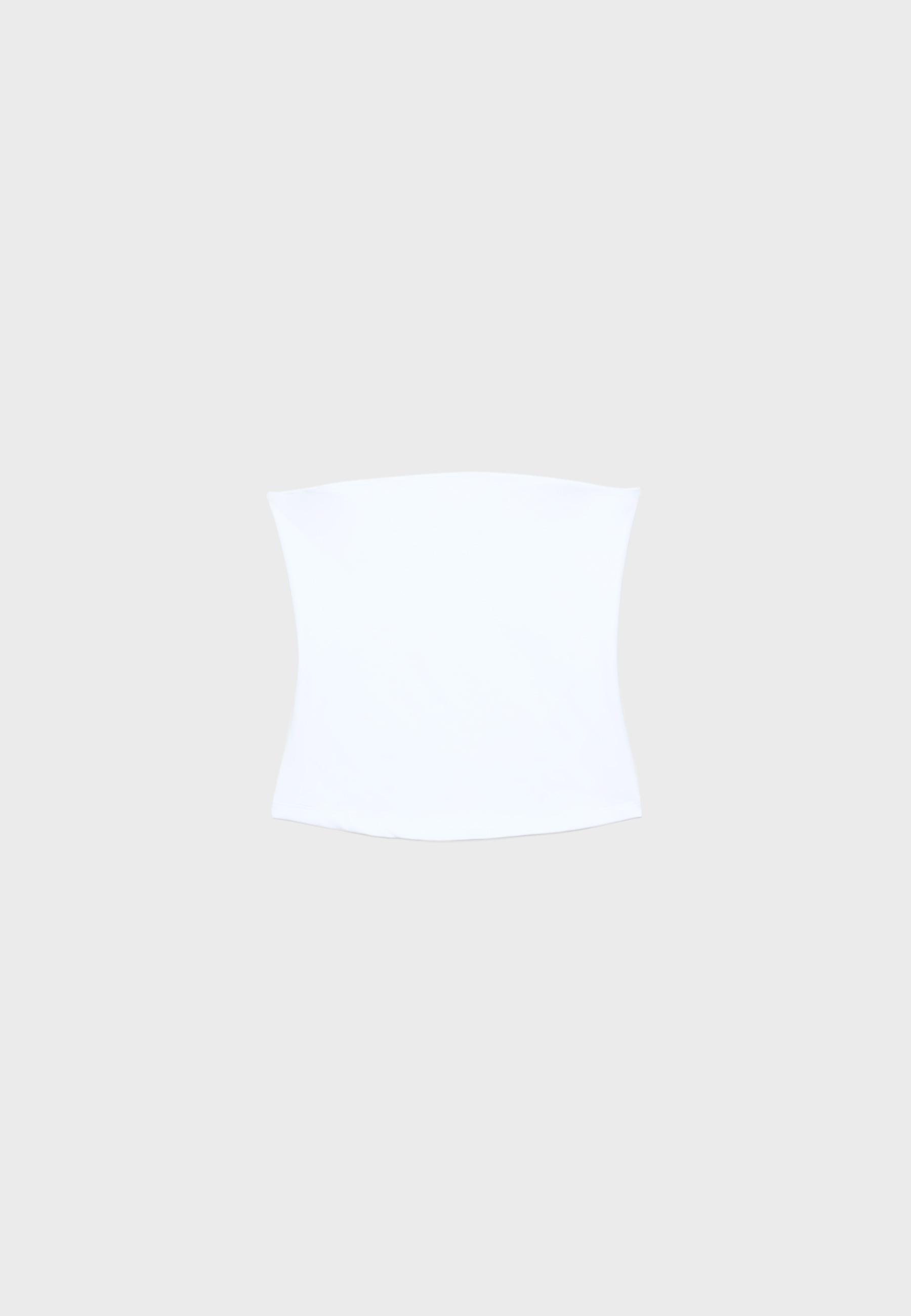 Polyamide bandeau top — White