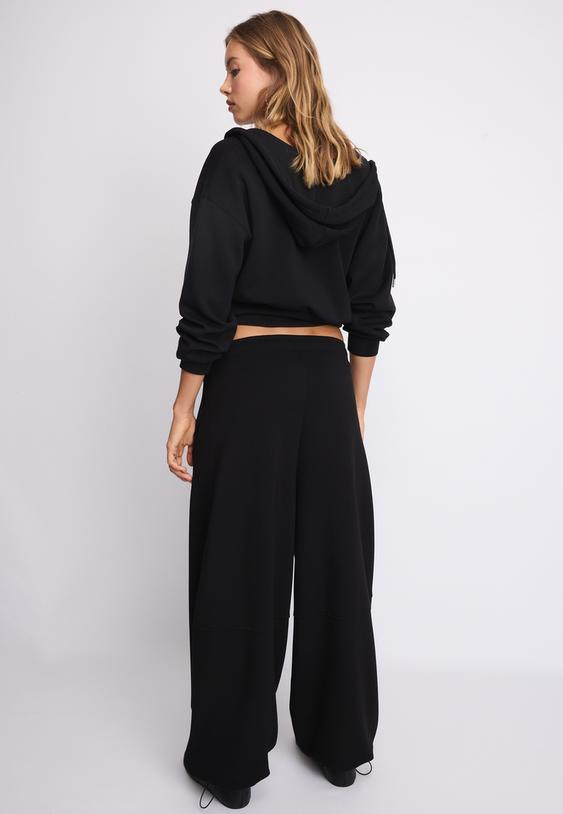Stradivarius Soft-Touch Barrel Jogger Trousers With Toggles Black S