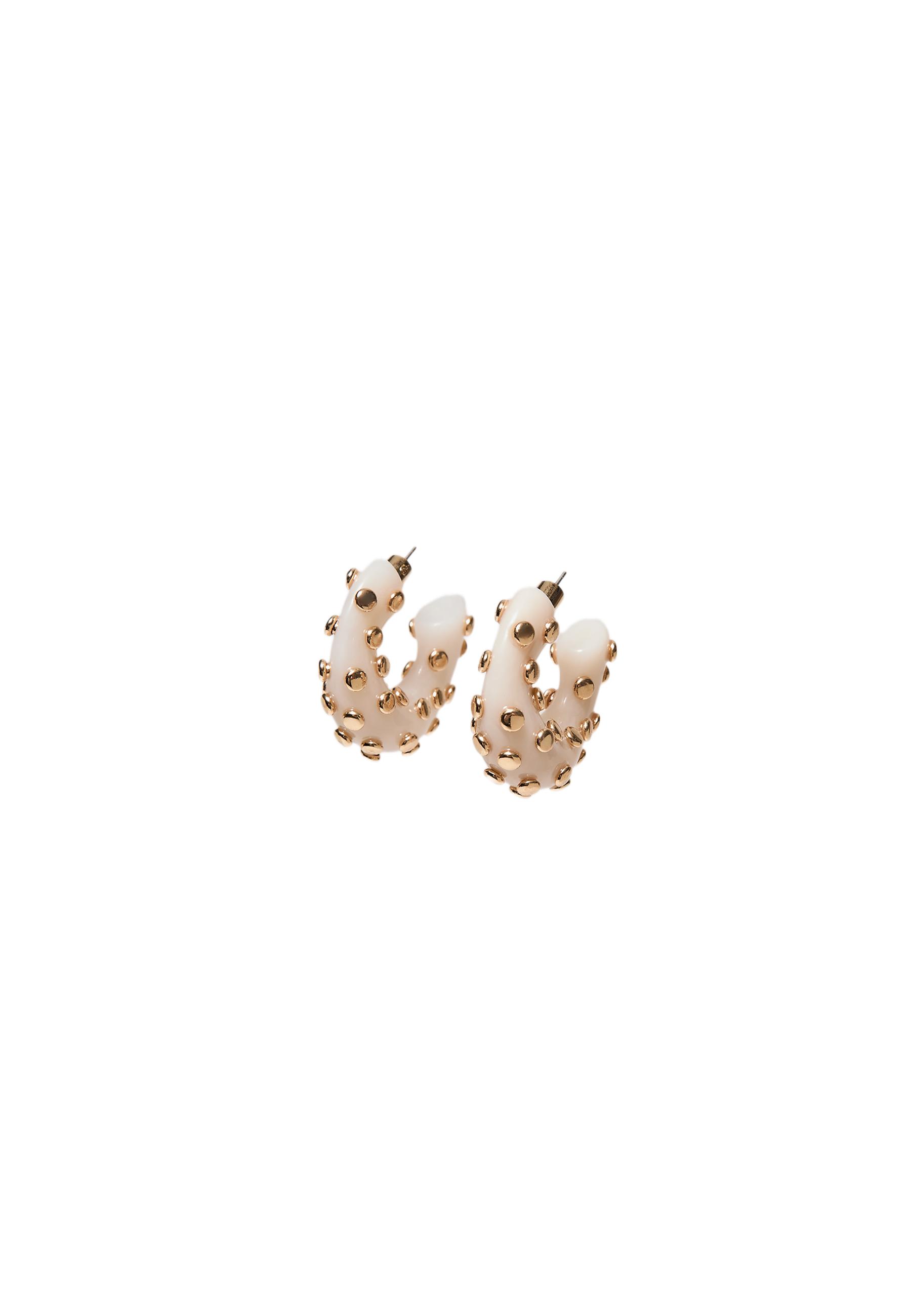 Stud hoop earrings — Gold