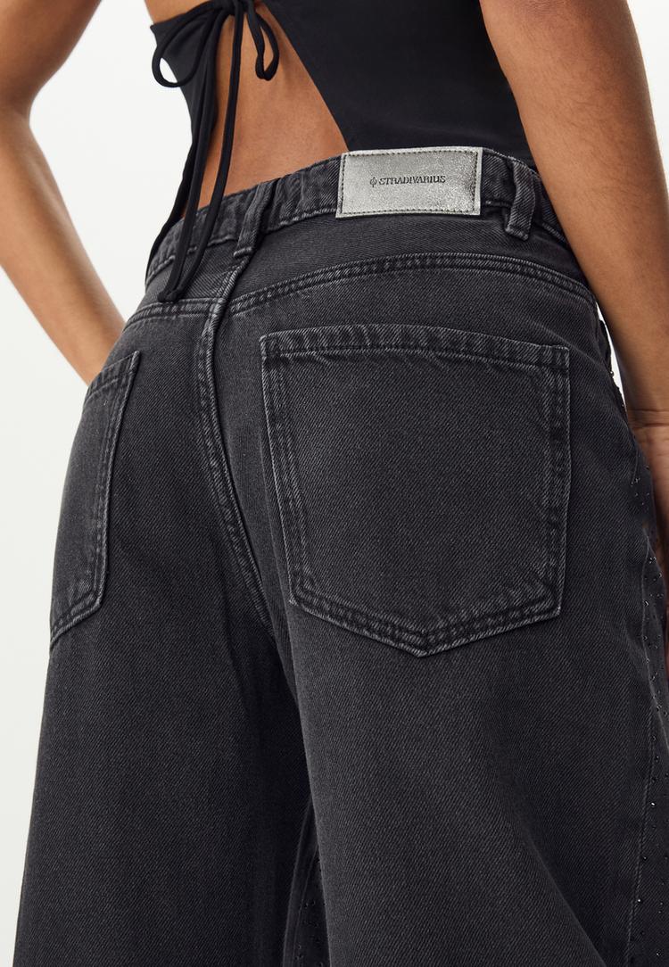 jeans straight fit brillos