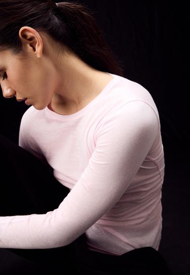 Supima® cotton long sleeve T-shirt — Salmon pink 1