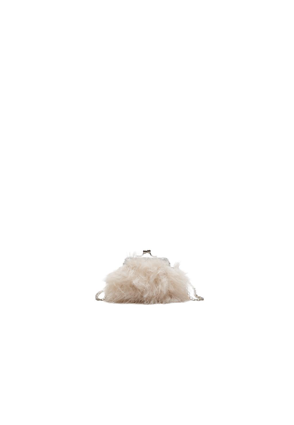 Bolso clutch efecto pelo