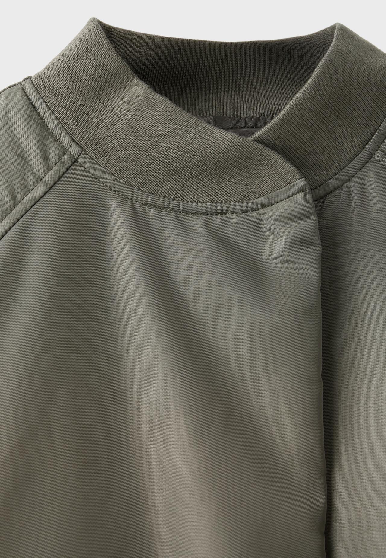 Stand collar bomber jacket — Khaki