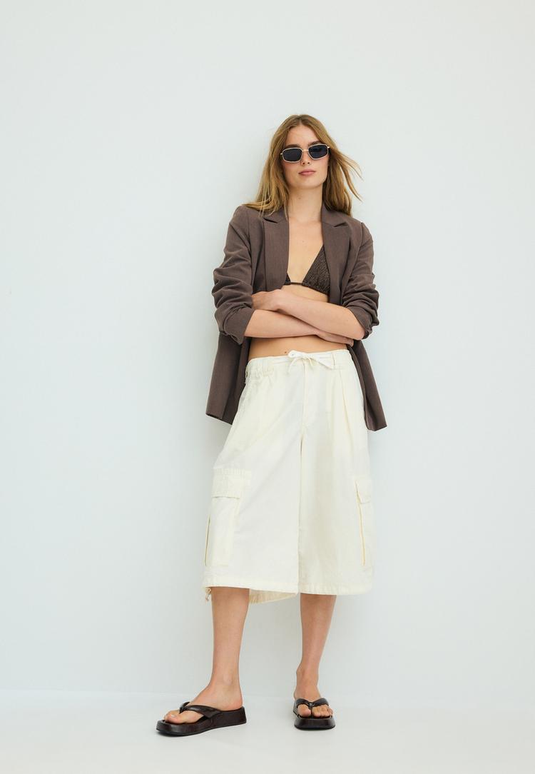 open blazer met strepen