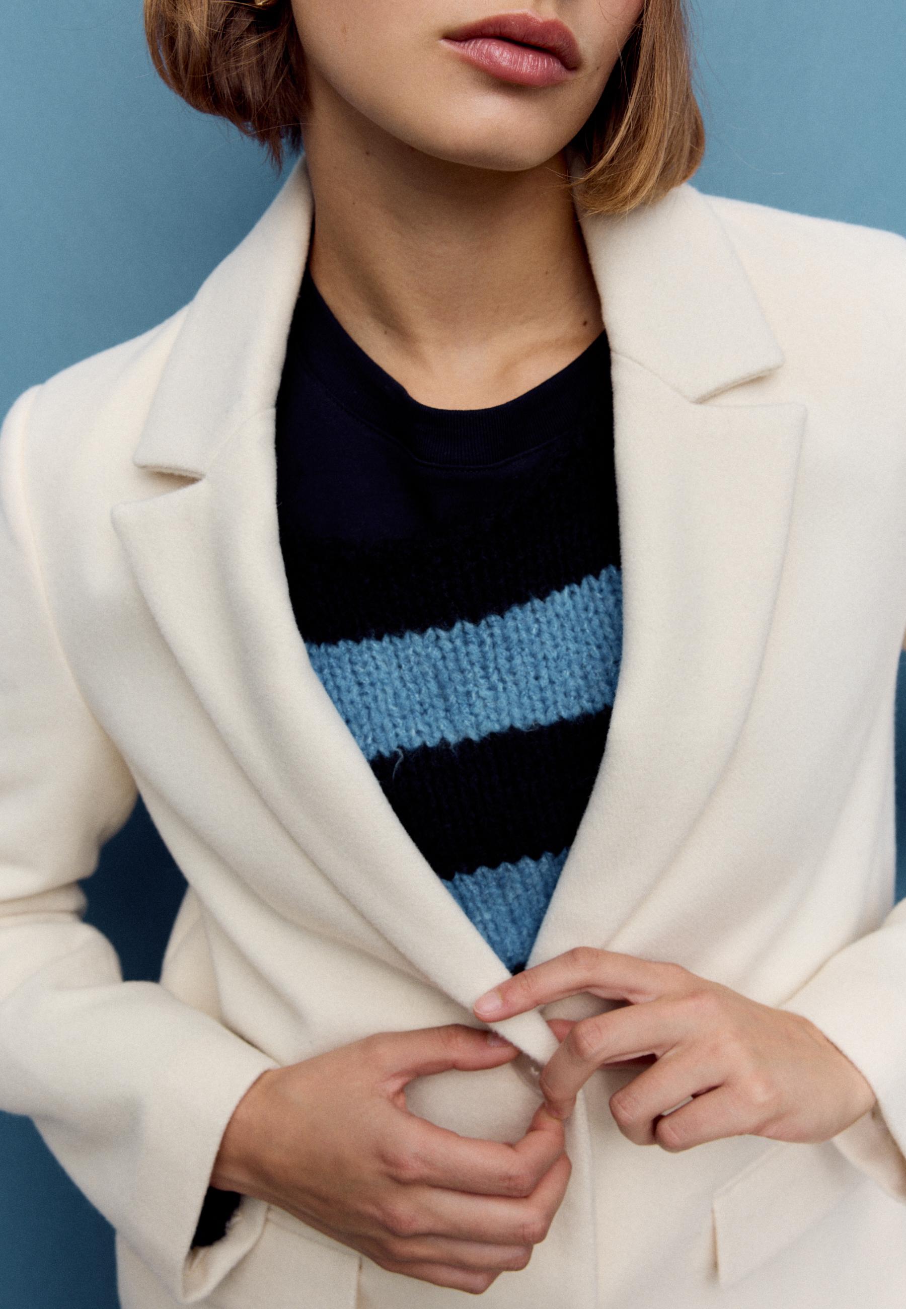 Men's long coat — Ecru