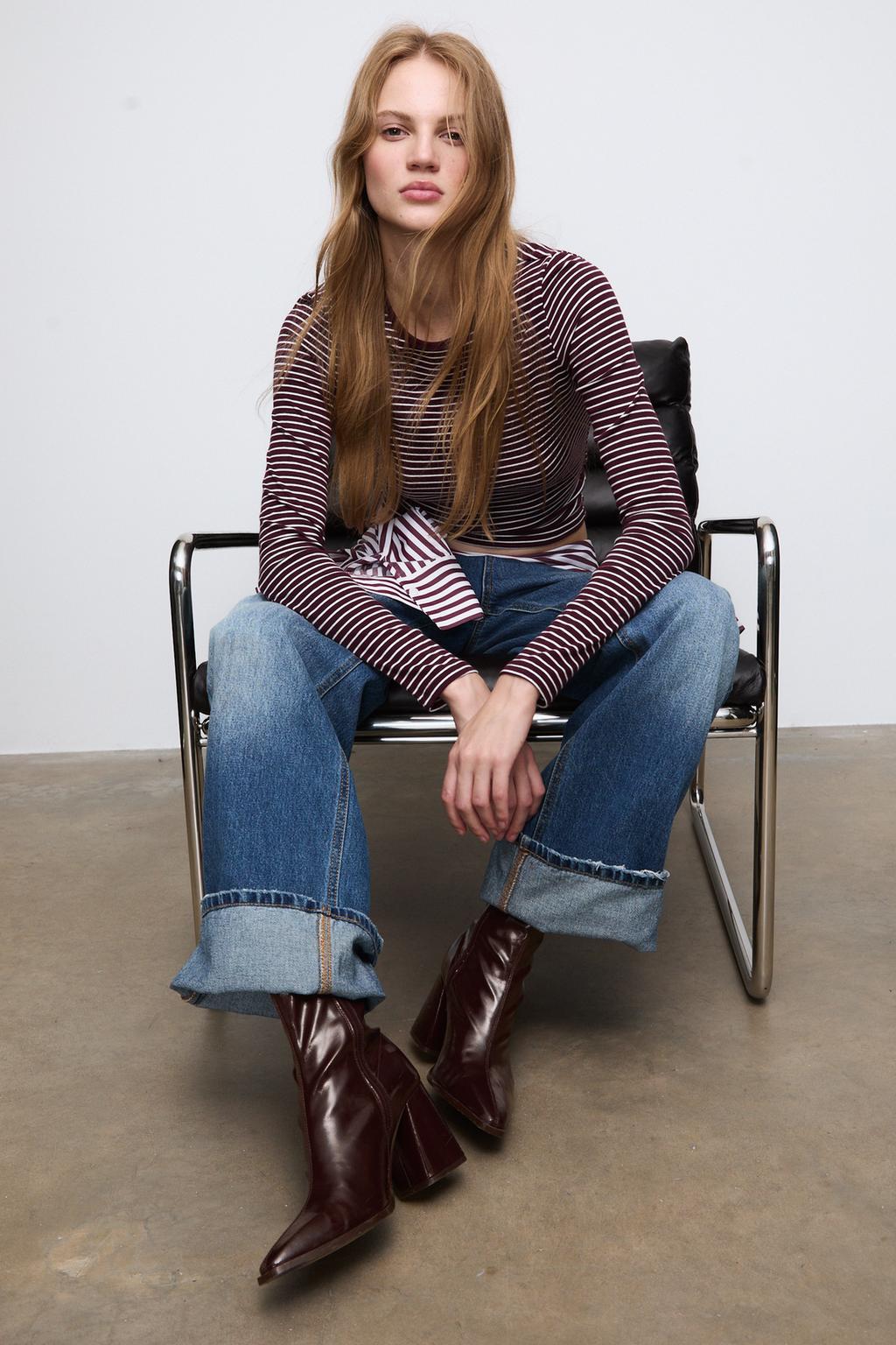 High-heel stretch ankle boots