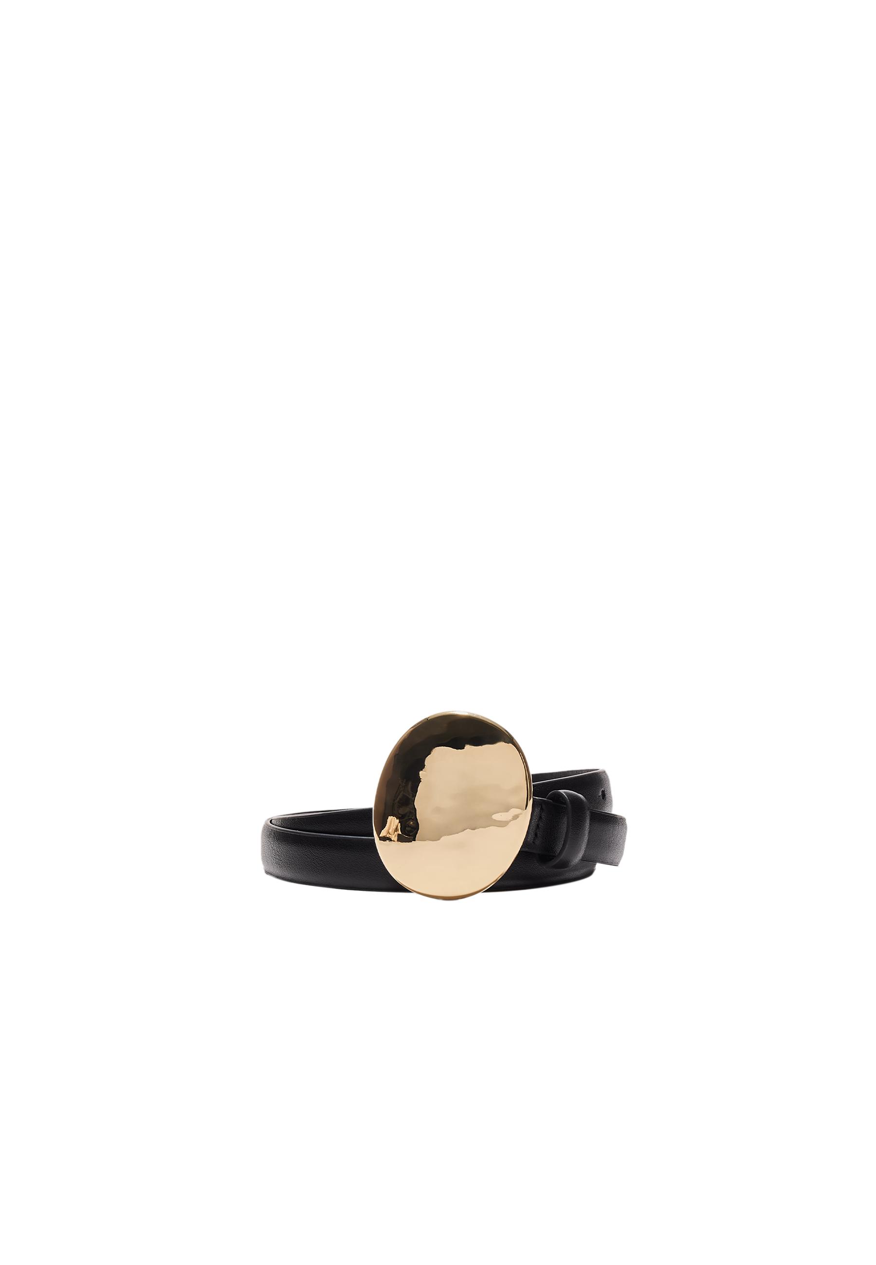 METAL PIECE BELT — Gold