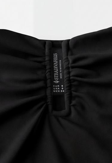 Draped crop top — Black 9