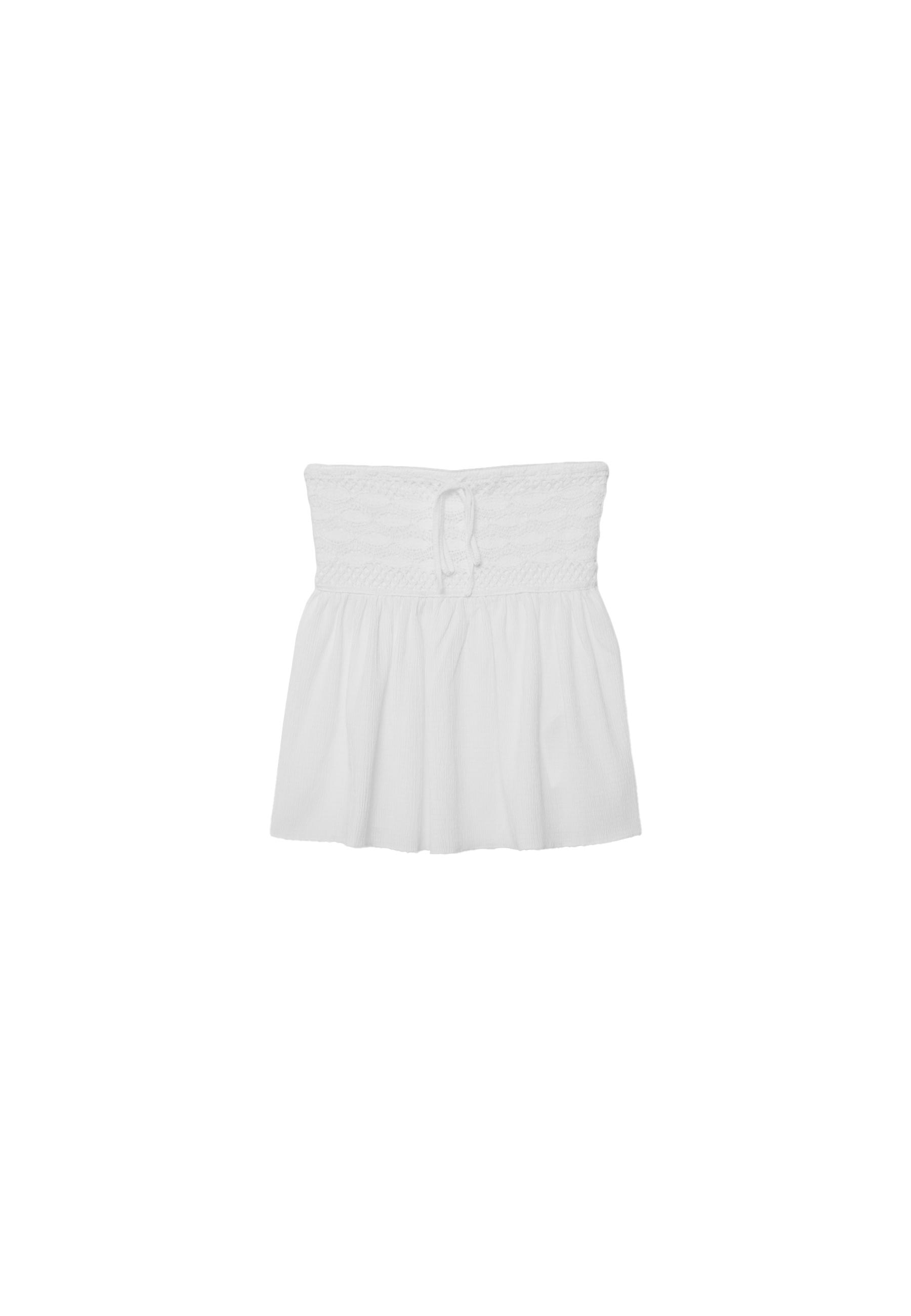 Crochet bandeau top — White