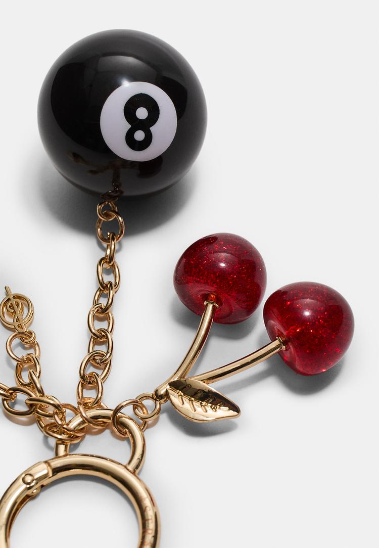 Stradivarius Μπρελόκ Γούρι Με Τον Αριθμό 8 Μαύρο Os φωτογραφία