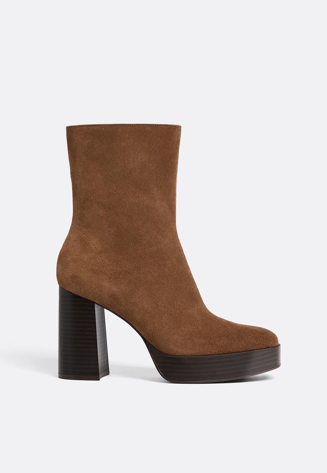Bottines à talon en cuir Mode femme Stradivarius Algérie