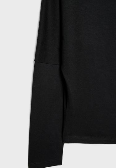 Asymmetric modal T-shirt — Black 9
