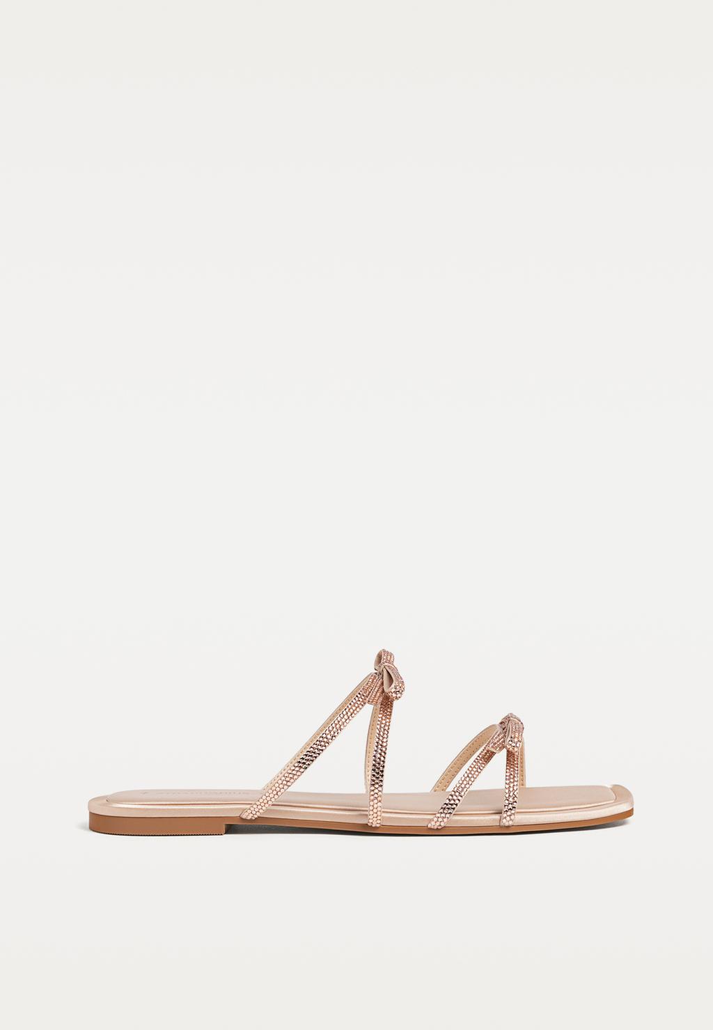 Sandalias planas brillos
