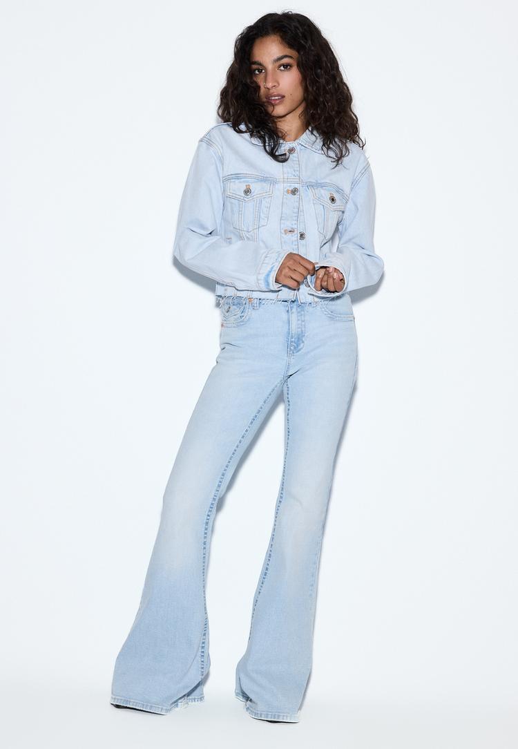 D04 Разкроени Дънки С Ниска Талия