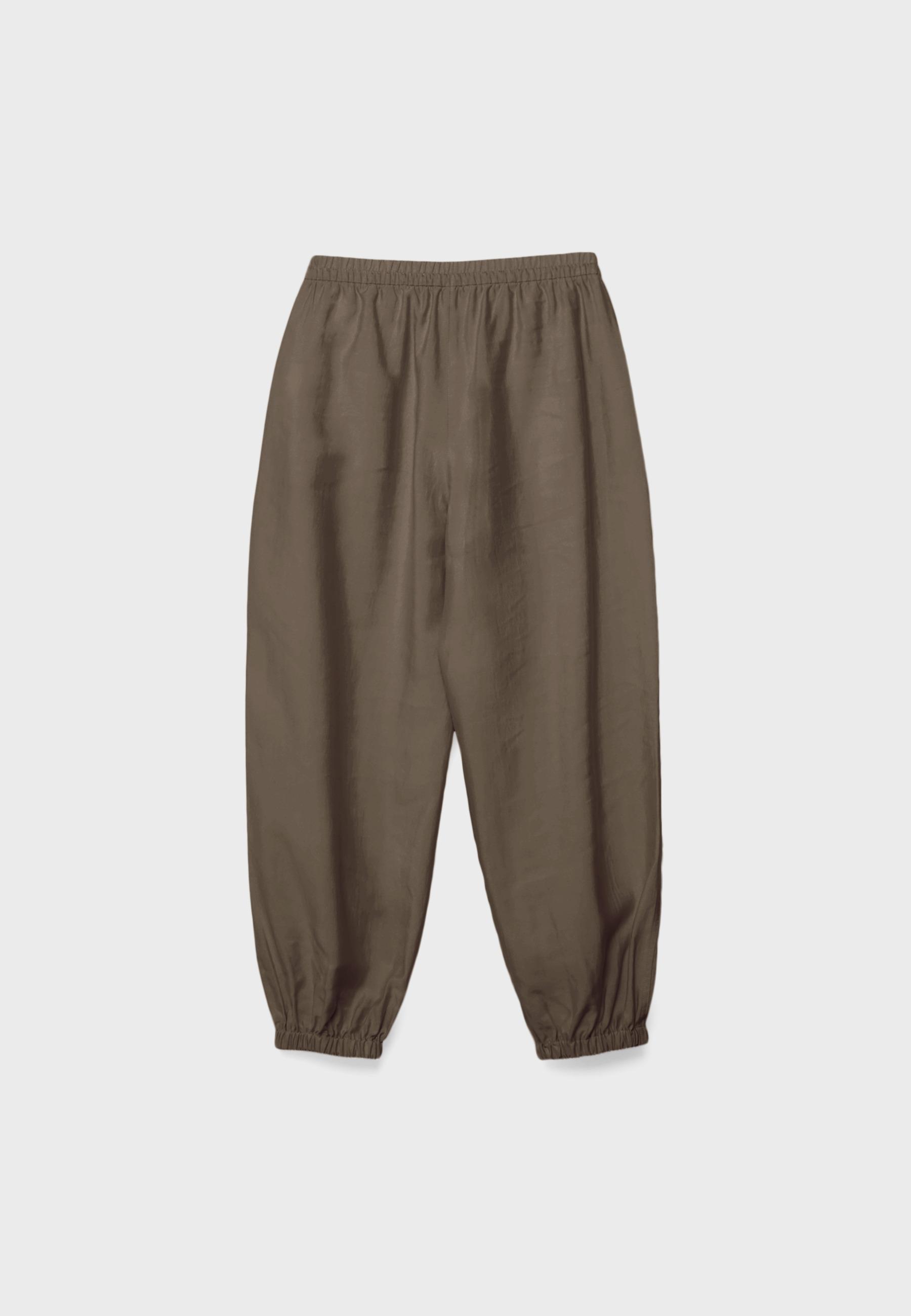 Lyocell sarouel trousers — Brown