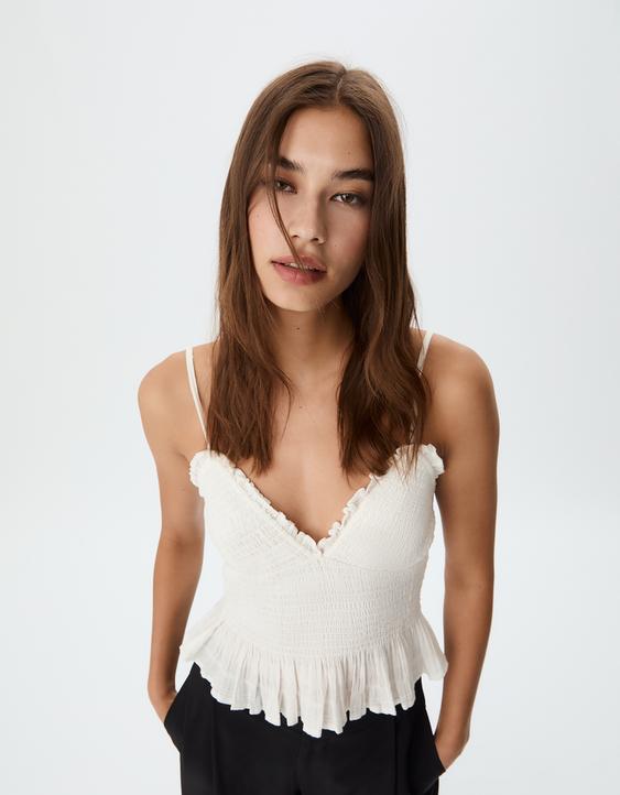 top ajustado volantes