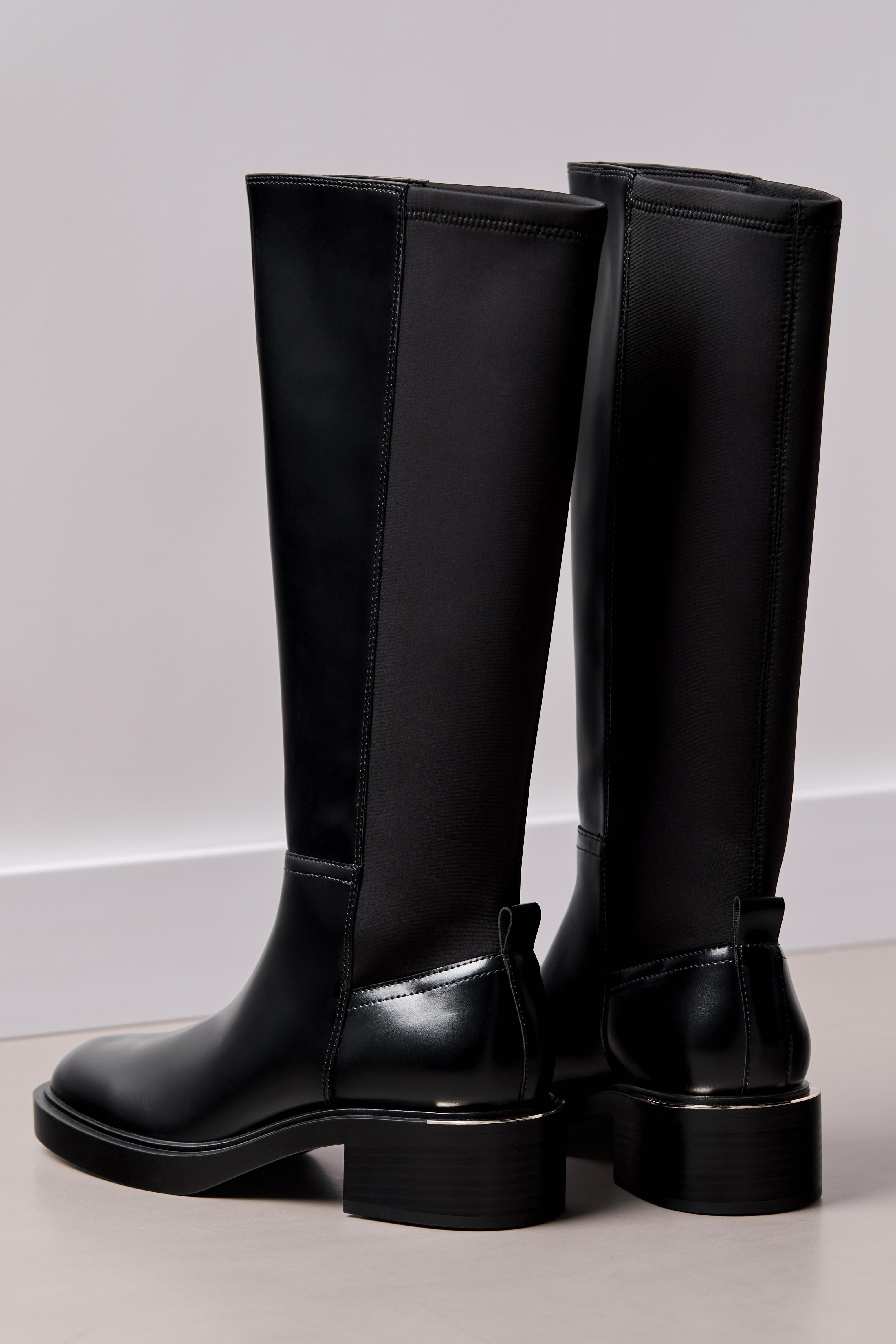 Flat equestrian boots — BLACK