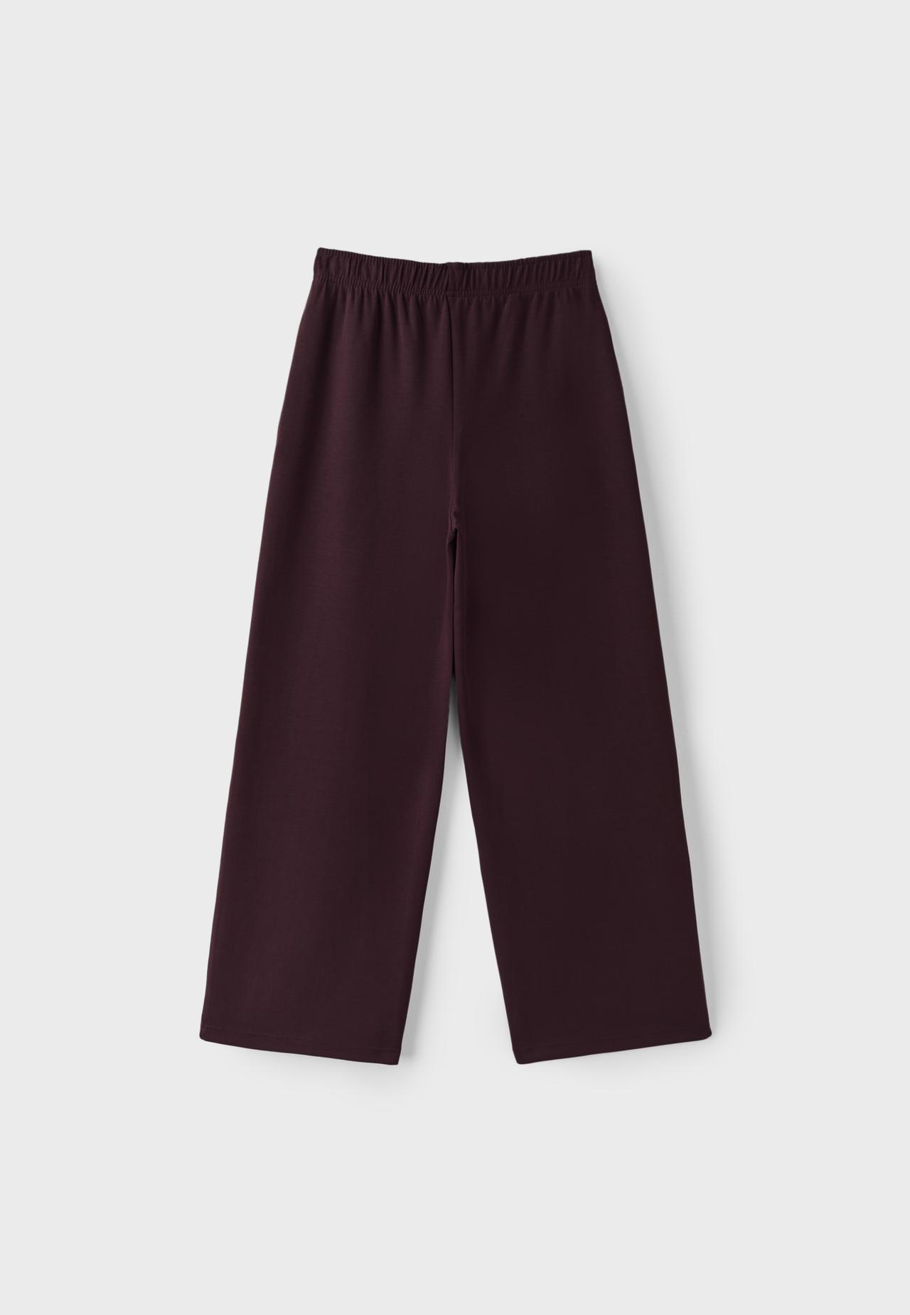 Wide-leg jogger trousers — Dark purple