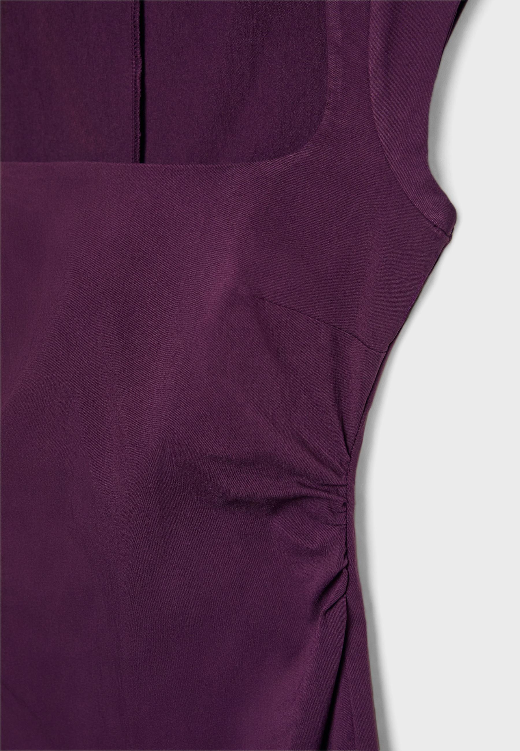 Gathered midi dress — Purple