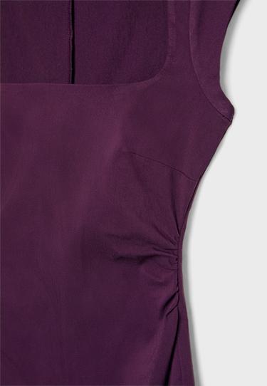 Gathered midi dress — Purple 7