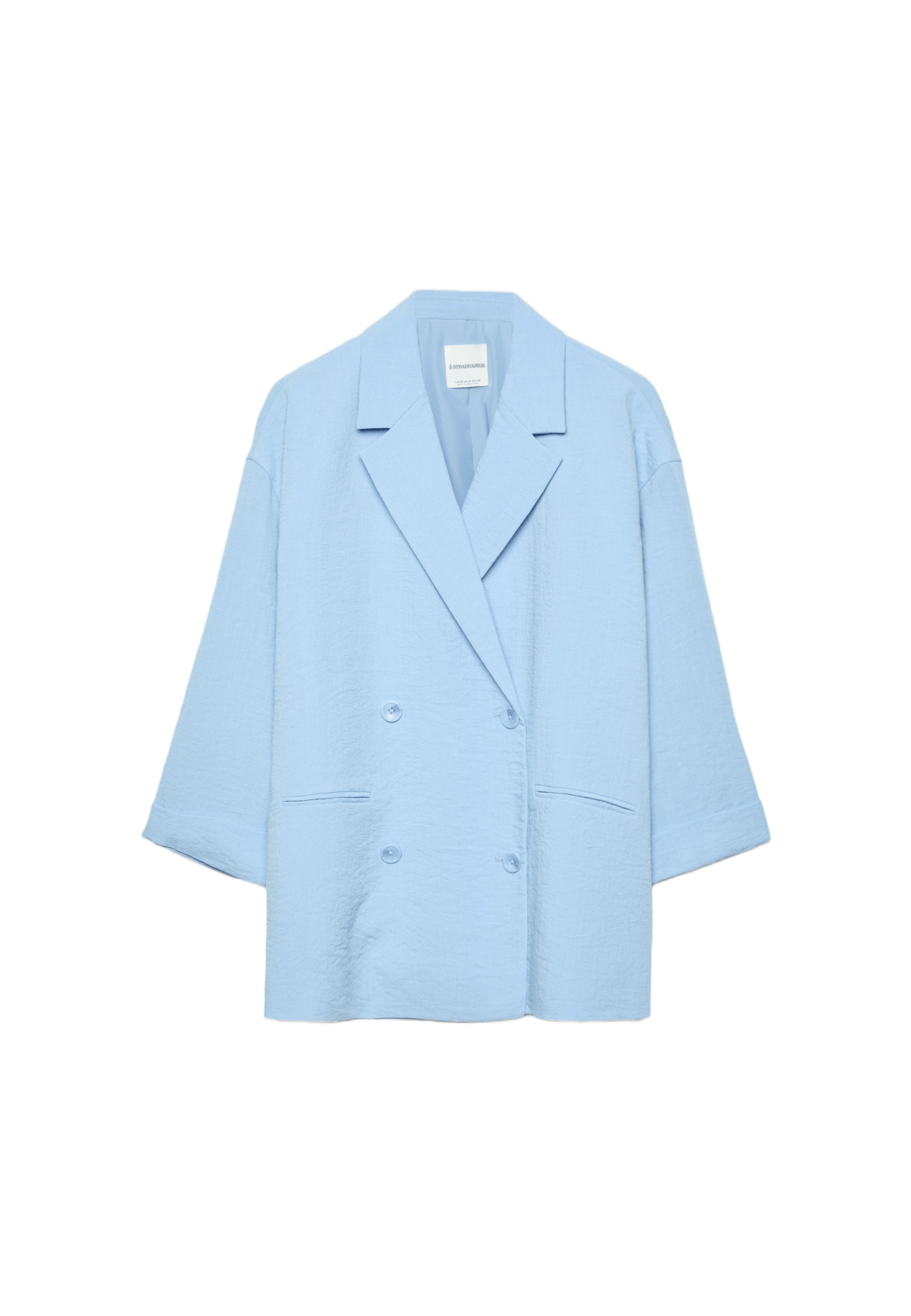 Flowing double-breasted blazer — Blue