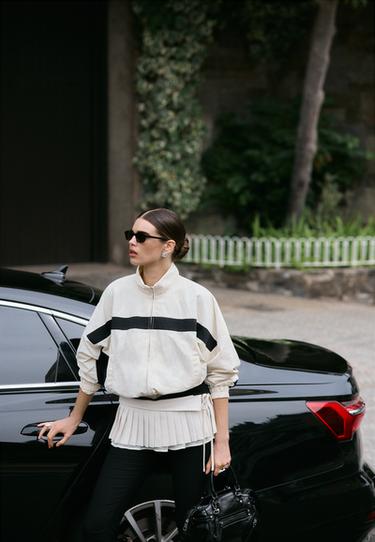 Pleated skirt belt — Ecru 2