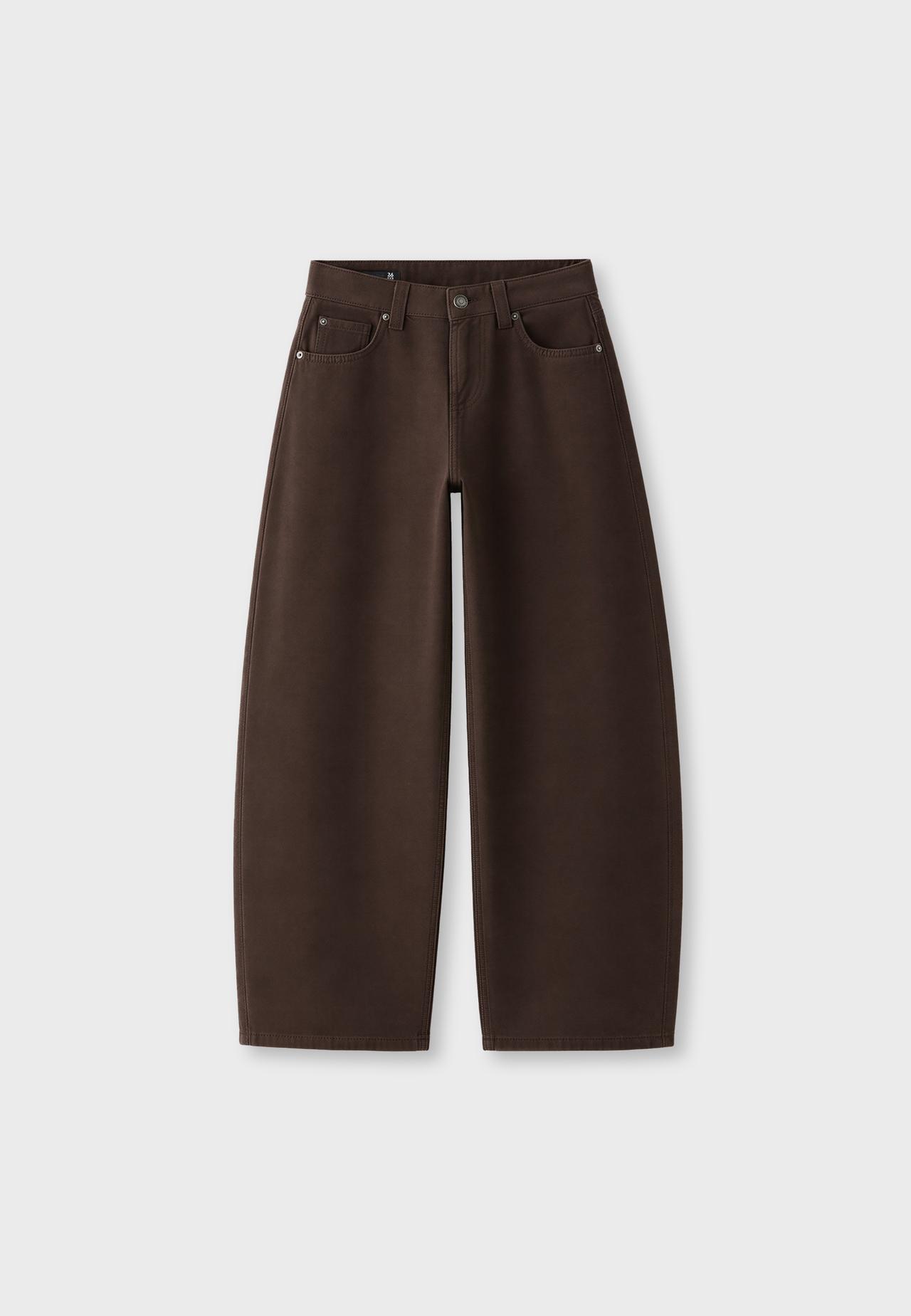 D80 barrel fit jeans — Brown
