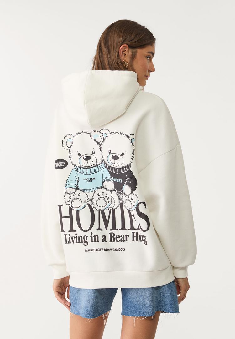 sudadera capucha estampado