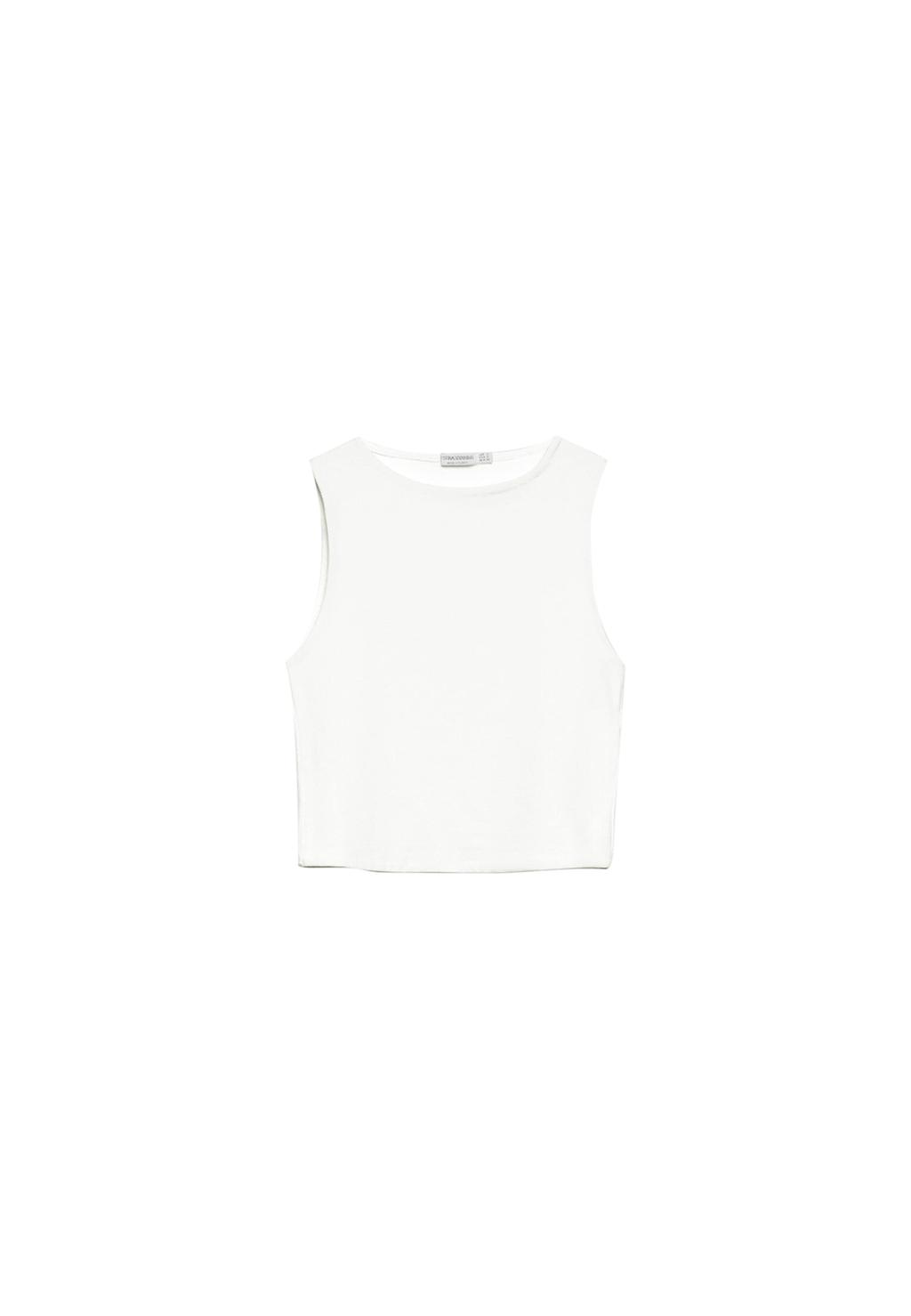 Ärmelloses Baumwoll-T-Shirt